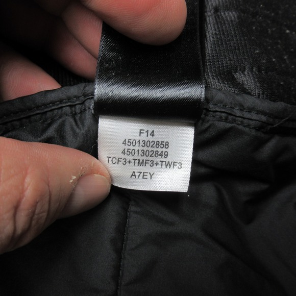 North Face Jacket Mens Medium Black Quilted Snap Front Hooded Insulated Puffer - Picture 6 of 14